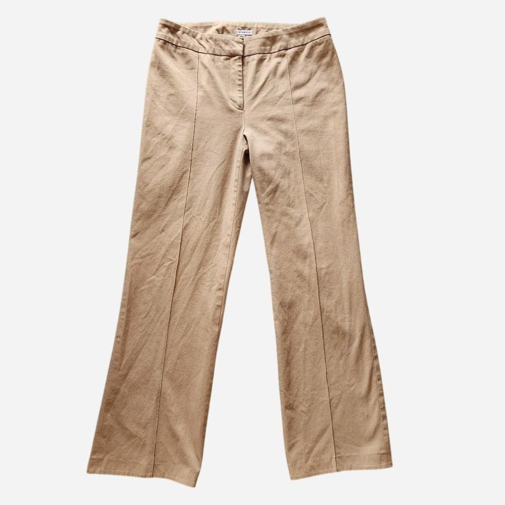 Vintage Jones Sport Front Seam Straight Wide Leg Pants Tan Size 10